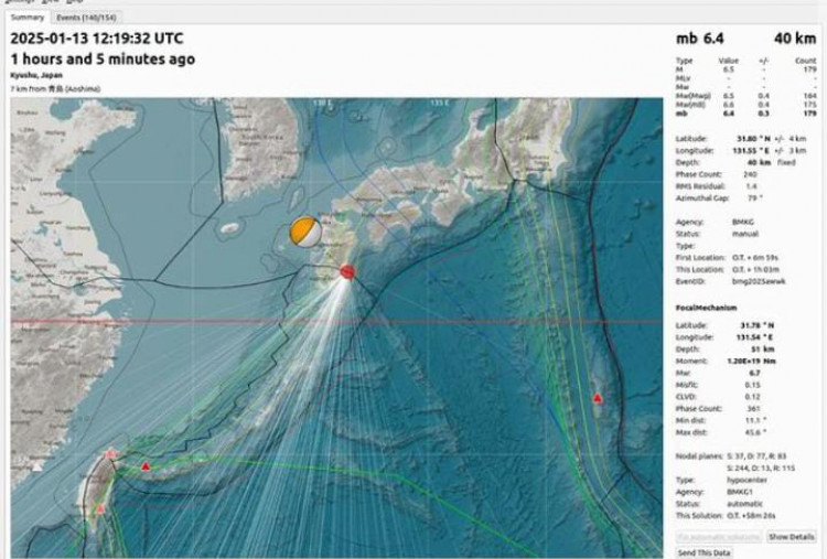 Gempa Miyazaki Jepang Tak Berpotensi Tsunami di Indonesia, Ini Penjelasan BMKG