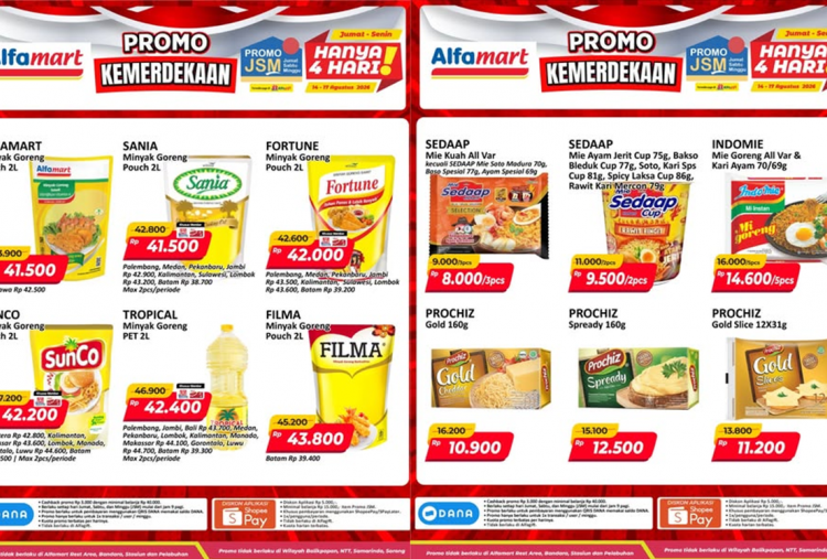 Promo JSM Alfamart 14-16 Agustus 2026 Spesial Kemerdekaan, Diskon Minyak Goreng-Mie Instan Rp8 Ribuan