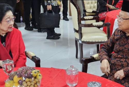 Megawati dan KH Ma'ruf Amin Duduk Bareng, Jokowi Tak Terlihat di HUT ke-51 PDIP