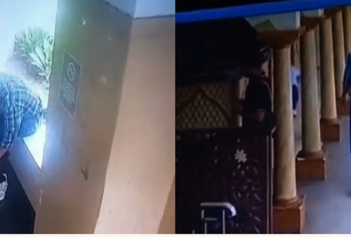Agak Lain, Pria Ini Terekam Kamera CCTV Curi Sepatu Jemaah Wanita di Masjid Blok M Square