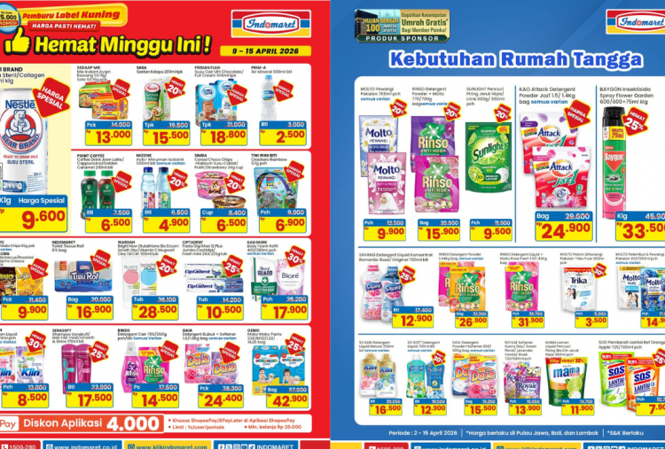 Katalog Promo JSM Indomaret Terbaru 10-12 April 2026, Serbu Rinso Detergent-KAO Attack Mulai Rp9 Ribuan!
