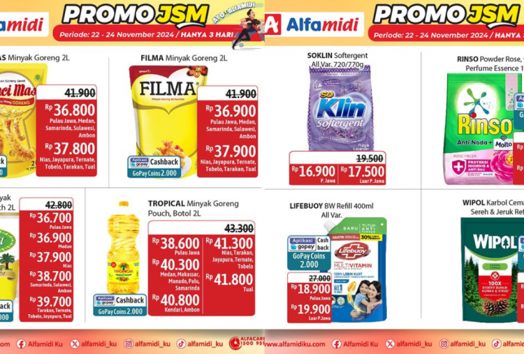 Katalog Promo JSM Alfamidi Minggu Ini 22-24 November 2024, Detergen Mulai Rp9 Ribuan