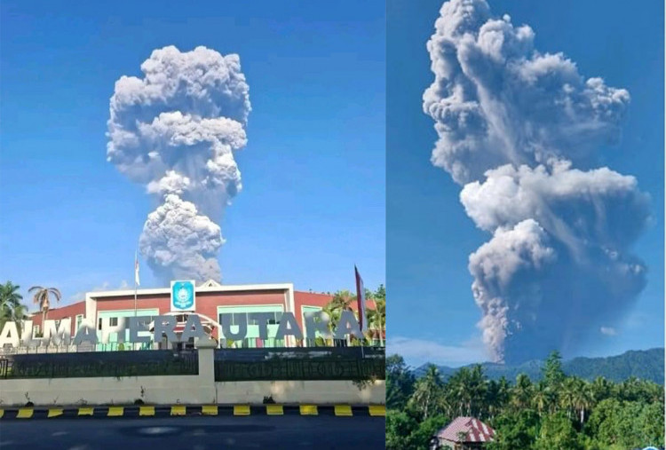 Gunung Dukono di Halmahera Utara Meletus, Kolom Abu Capai 10.000 Meter