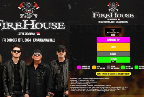 FireHouse Gelar Konser di Jakarta 18 Oktober 2024, Harga Tiket Mulai Rp625 Ribu