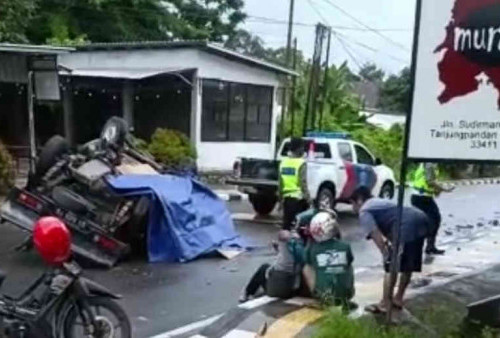 Lagi kecelakaan Mobil di Belitung, Hantam Tiang Listrik Penumpang Tewas