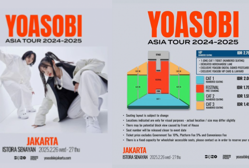 Link dan Cara Beli Tiket Konser YOASOBI di Jakarta 2025, Dijual Besok Pukul 10.00 WIB