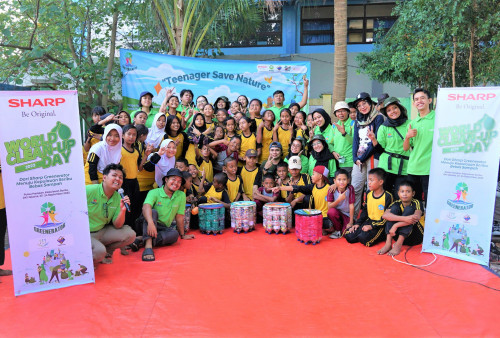 Peringati World Clean Up Day, Sharp Grenerator Lakukan Aksi Bersih-bersih di Pulau Harapan