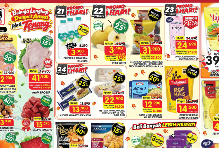 Promo Superindo Minggu Ini 21-24 September 2026, Jelang Gajian Minyak Goreng Diskon Rp39 Ribuan