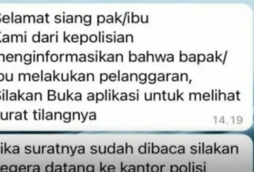 Hati-Hati, Penipuan Modus APK Surat Tilang ETLE Beredar di WA : ETLE Resmi Dikirim Lewat Pos Indonesia