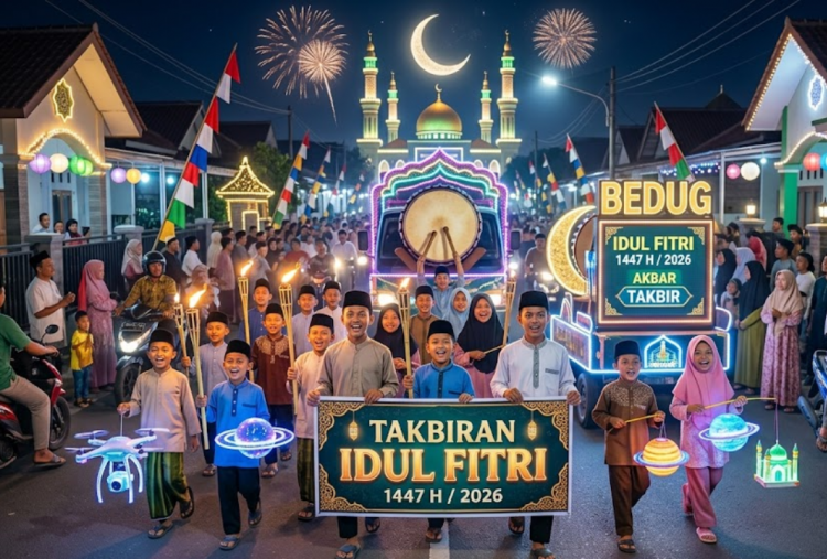 Bacaan Takbiran Idul Fitri 2026 Arab, Latin dan Artinya, Gema Takbir Sambut Hari Kemenangan