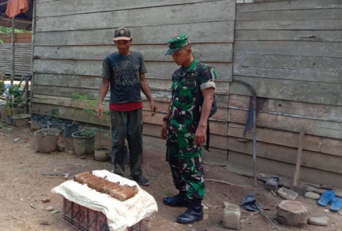 Granat Mortir Aktif Peninggalan Perang Ditemukan di Merapi Barat Lahat