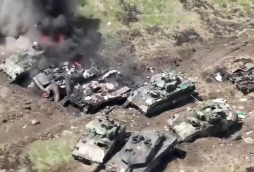 Tank Leopard Hancur Dihajar Rusia di Donetsk, Serangan Balasan Ukraina Dipukul Mundur