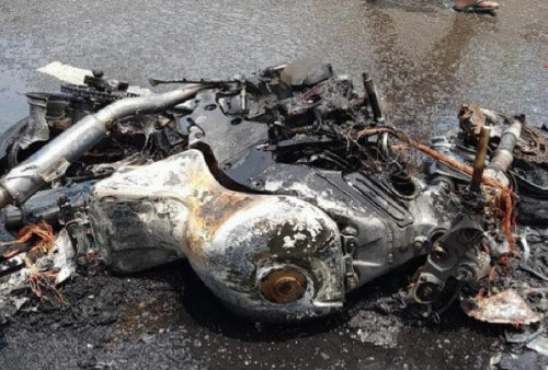 Kecelakaan Moge Terbakar di BSD, Saksi Mata: 'Motor Ojol Main Potong Jalan Aja!'