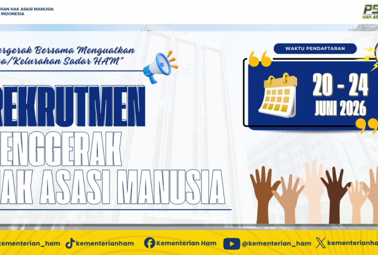 Syarat dan Cara Daftar Rekrutmen Penggerak HAM Dibuka 20-24 Juni 2026, Ada 200 Formasi!