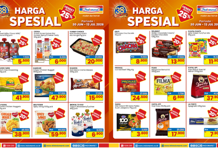Katalog Promo Indomaret Minggu ini 13-19 Juli 2026, Bekal untuk Anak Belfoods Chicken Nugget Cuma Rp30 Ribuan