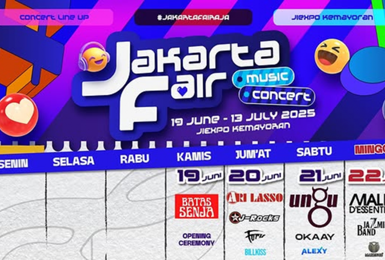  Jadwal dan Line Up Konser PRJ Jakarta Fair 2025, Banjir Penampilan Musisi Lokal Papan Atas!