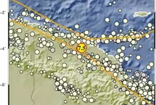Gempa dengan Magnitudo 7.5 hingga 5.8 Skala Richter Guncang Papua Seharian, Ini Laporan BMKG