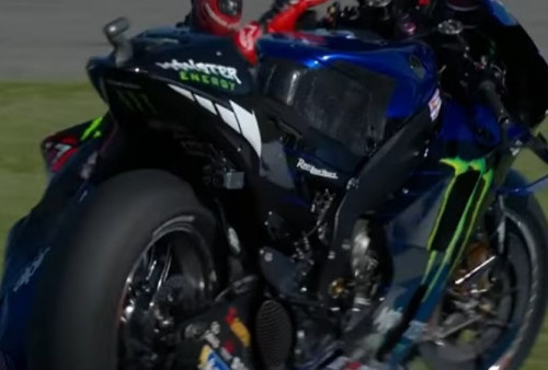 Ngilu! Selangkangan Fabio Quartararo Terhantam Roda Belakang Yamaha M1 Usai Slip