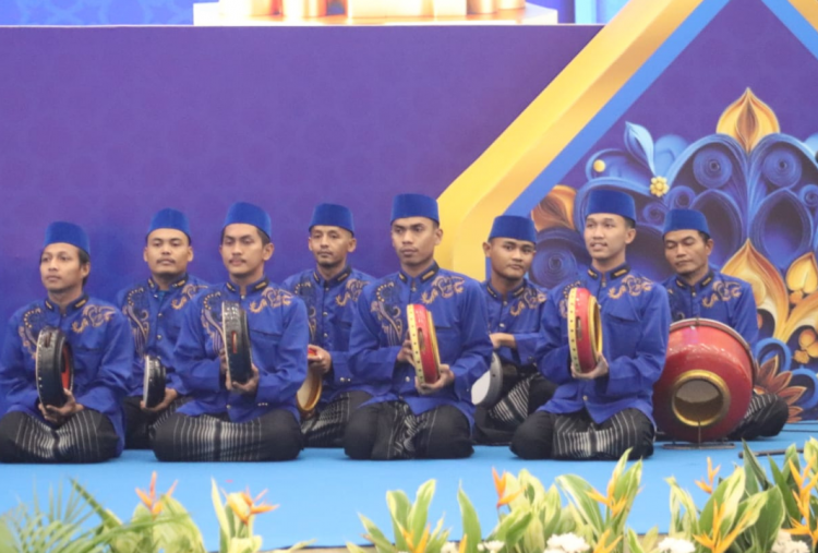 Band dan Hadroh Lapas Cilegon Tampil di Depan Menteri Imipas di Tangerang