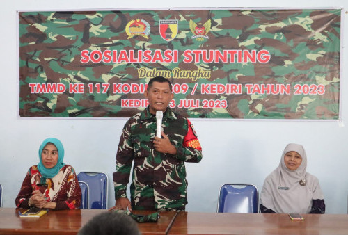 TMMD Ke-117, Kodim 0809 Gandeng Pemkot Kediri Sosialisasi Stunting di Kelurahan Pojok