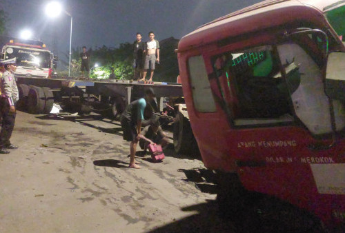 Diduga Rem Blong, 5 Truk Kecelakaan Beruntun di Cilincing