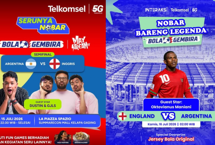 45 Lokasi Nobar Inggris vs Argentina Semifinal Piala Dunia 2026 di Jabodetabek, Yuk Dukung Jagoan Kamu