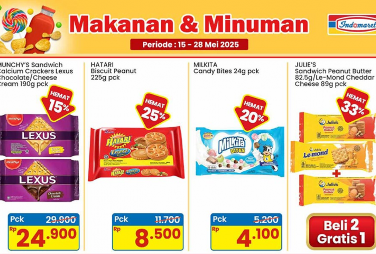 Promo Indomaret Terbaru 18 Mei 2025, Spesial Weekend Aneka Snack Cemilan Mulai Rp5.000