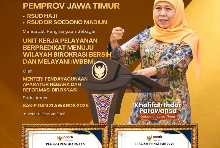 Dua RSUD Jatim Raih Predikat WBBM 2025, Khofifah Tegaskan Reformasi Birokrasi Harus Berdampak Nyata