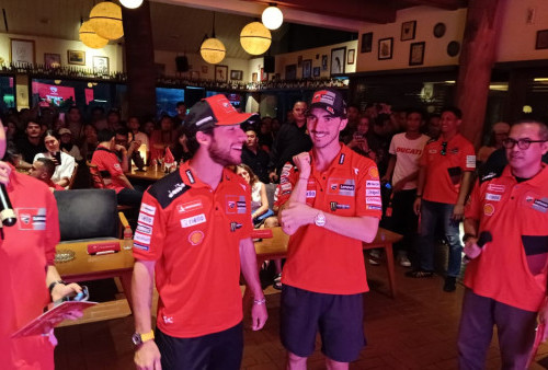 Jelang MotoGP Mandalika, Pecco Bagnaia dan Enea Bastianini Sapa Penggemar di Jakarta, 'Saya Merasakan Energi Mereka Dukung Ducati!'
