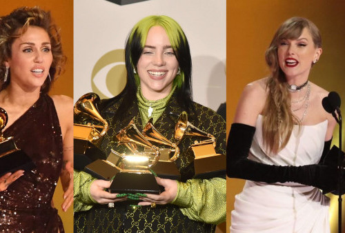 Miley Cyrus, Billie Eilish dan Taylor Swift Kuasai 3 Kategori Utama Grammy Awards 2024