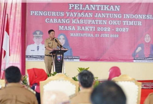      Istri Bupati Resmi Dilantik Ketua Yayasan Jantung Indonesia OKU Timur