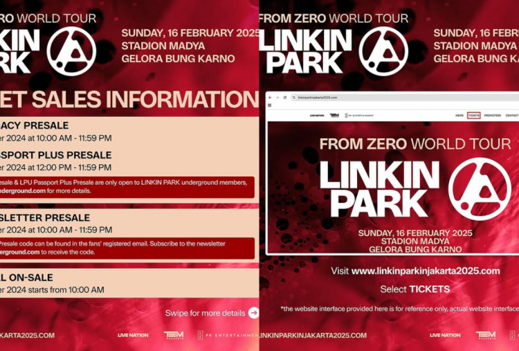 Link dan Cara Beli Tiket Konser Linkin Park di Jakarta, Dibuka Mulai Hari Ini Pukul 10.00 WIB