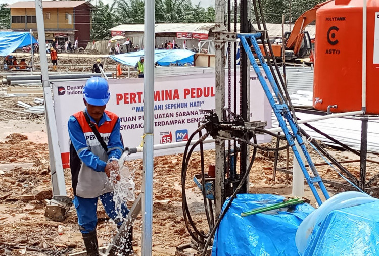 Elnusa Bangun Sumur Air Bersih untuk Warga Terdampak Banjir dan Longsor di Sumatra