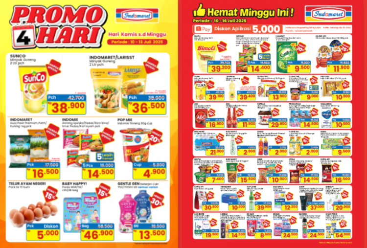 Katalog Promo JSM Indomaret Terbaru 11-13 Juli 2025, Harga Minyak Goreng-Gula Pasir Mulai Rp16.500