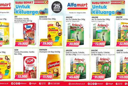 Katalog Promo Alfamart Hari Ini 14 Agustus 2024, Serbu Diskon Susu Energen hanya Rp17 Ribuan