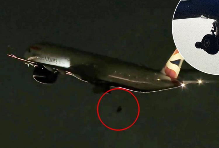 Roda Pesawat Airbus A350-1000 British Airways Lepas saat Tinggal Landas, Mendarat Selamat di Heathrow