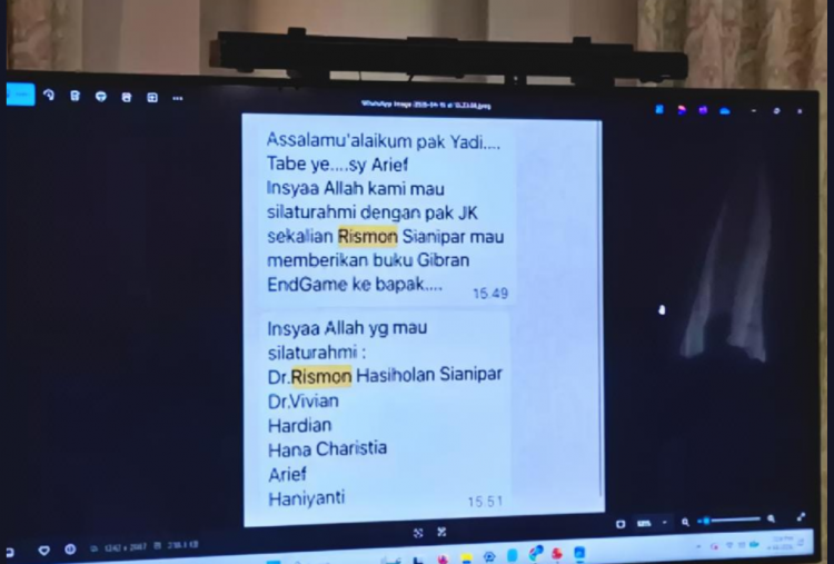 Inilah Isi Chat Rismon saat Minta Bertemu Jusuf Kalla Bongkar: Mau Kasih Buku Gibran End Game