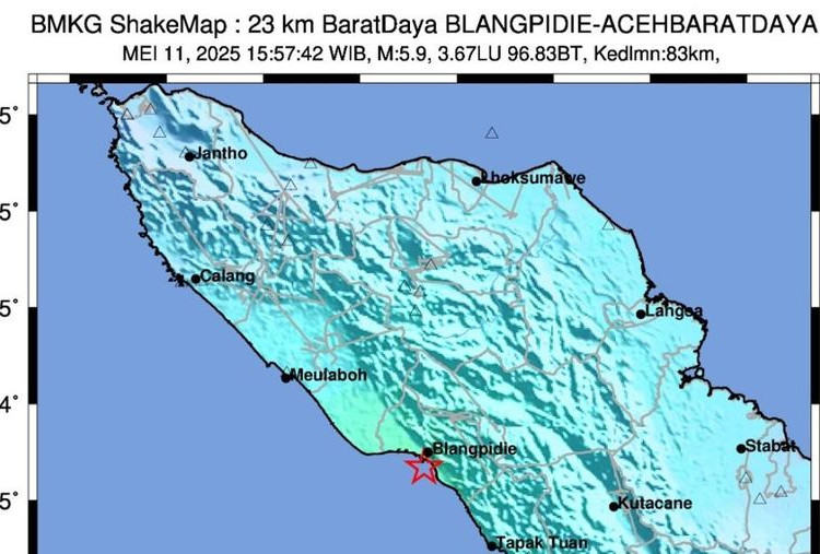 Banda Aceh Diguncang Gempa M 4,6, BMKG Sebut Akibat Aktivitas West-Andaman