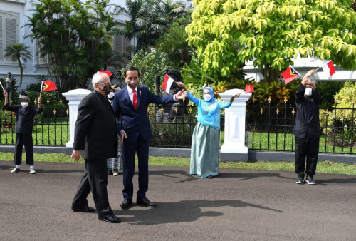 Presiden Jokowi Sambut Kunjungan Resmi Presiden José Ramos-Horta di Istana Bogor