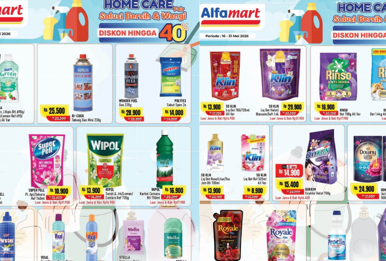 Promo JSM Alfamart Terbaru Hari Ini 31 Mei 2026, Akhir Bulan Diskon Super Pell hanya Rp7 Ribuan