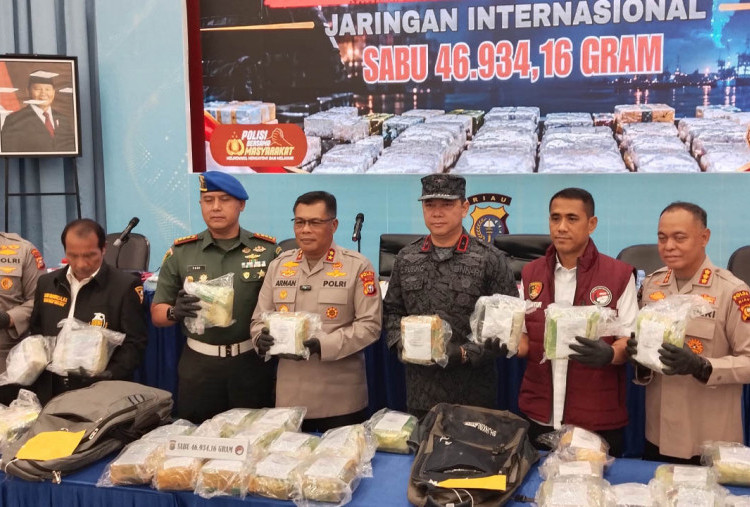 Oknum TNI Ditangkap Polda Riau, Rp84,491 Miliar Sabu Jaringan Internasional Disita