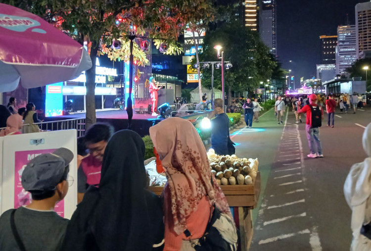 Meriahnya Malam Tahun Baru di Area Stasiun MRT Dukuh Atas BNI 