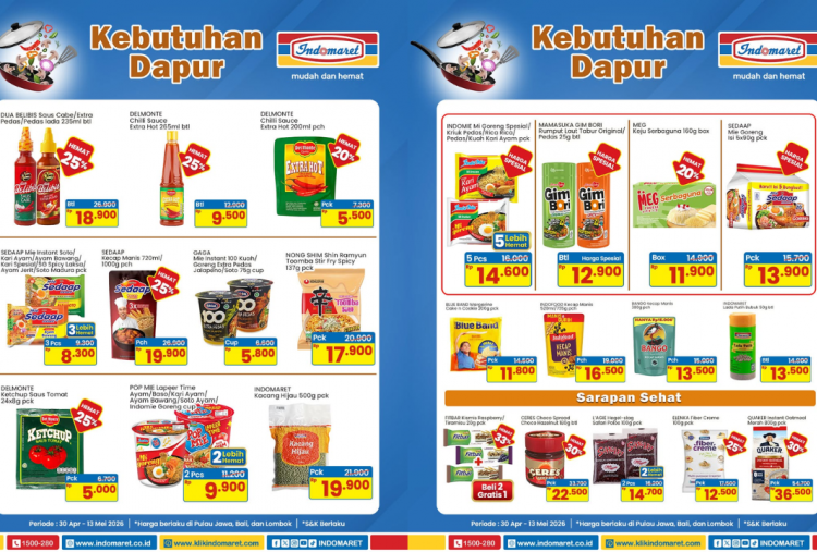Promo JSM Indomaret Terbaru 1-3 Mei 2026, Serbu Ada Diskon Dua Belibis Saus Cabe Cuma Rp18 Ribuan!