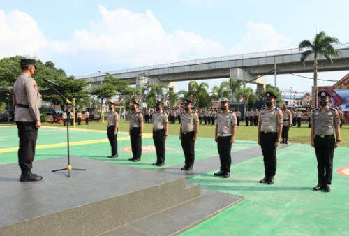 83 Personel Polrestabes Palembang Naik Pangkat