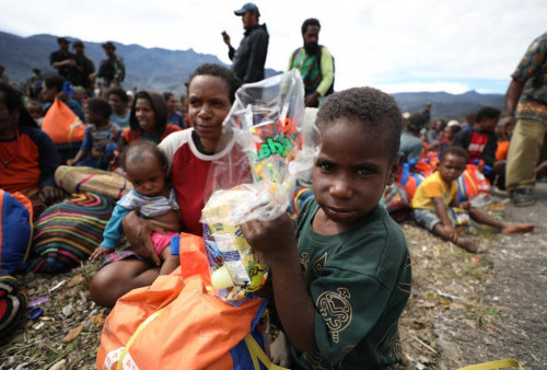 Bantuan Pangan Tiba di Kabupaten Puncak, Papua Tengah 