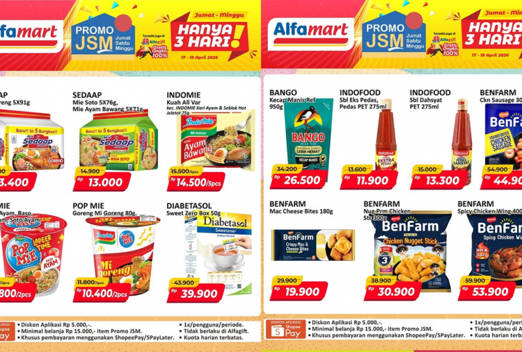Promo JSM Alfamart Hari Ini 19 April 2026, Borong Mie Sedaap-Kecap Bango Mulai Rp13 Ribuan!