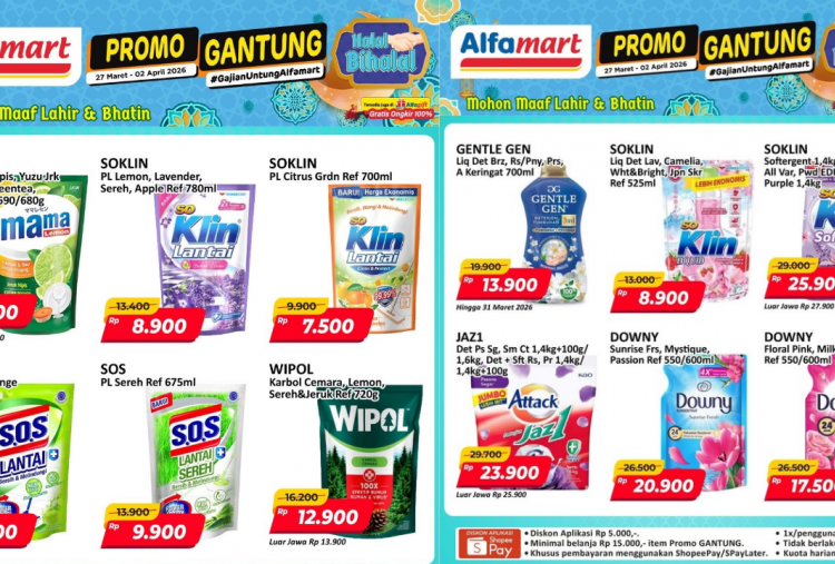 Promo JSM Alfamart Hari Ini 29 Maret 2026, Diskon Soklin Lantai Rp7 Ribuan