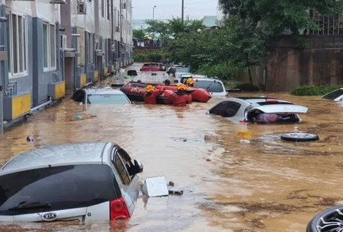 26 Tewas dan 10 Hilang Setelah Banjir Besar Landa Korea Selatan