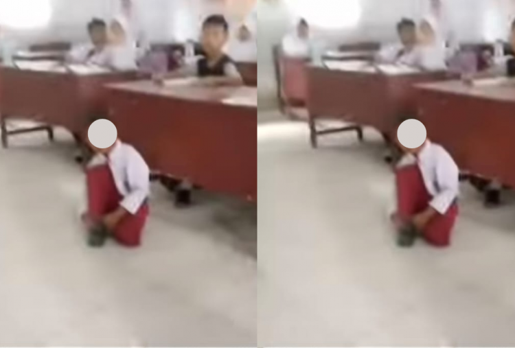 Tega! Siswa SD Dihukum Guru Duduk di Lantai Gegara Orang Tua Nunggak SPP