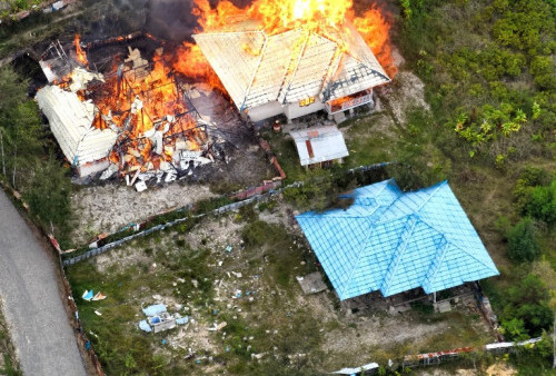 4 Rumah Dinas Seharga Rp 7 Milyar di Intan Jaya Dibakar Separatis Papua